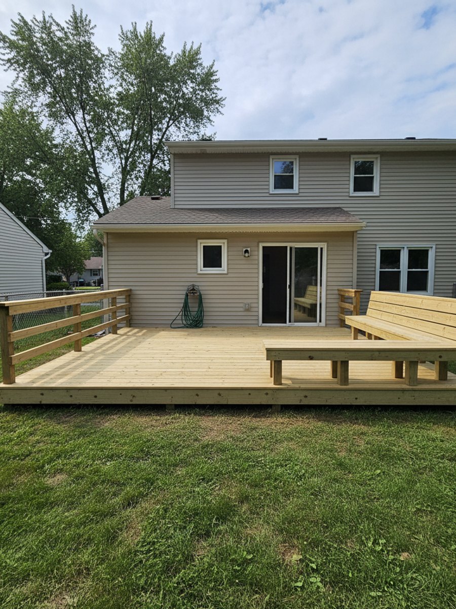 Berwyn Deck Solutions crew working on a home