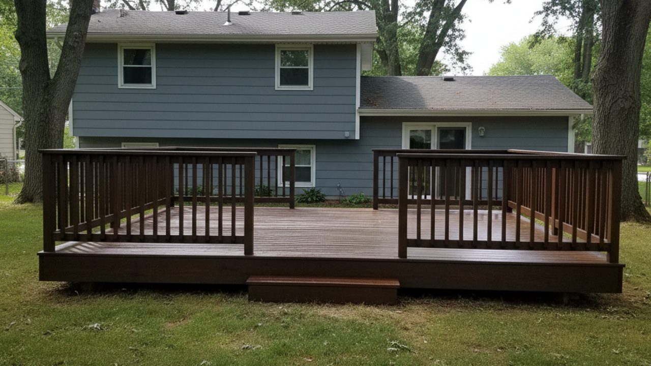 Custom Deck Design completed by Berwyn Deck Solutions in Downers Grove, IL
