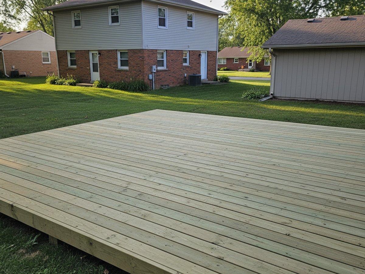 Berwyn Deck Solutions crew at work on a home in Berwyn, IL